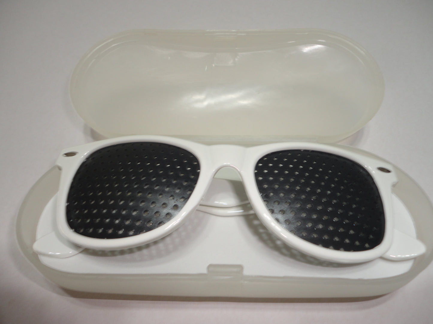 White Pinhole Glasses